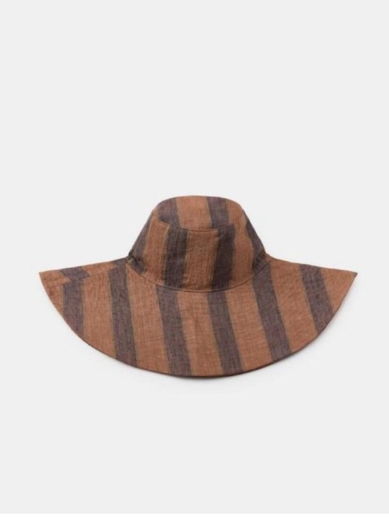 NWT Reversible Striped Linen Hat